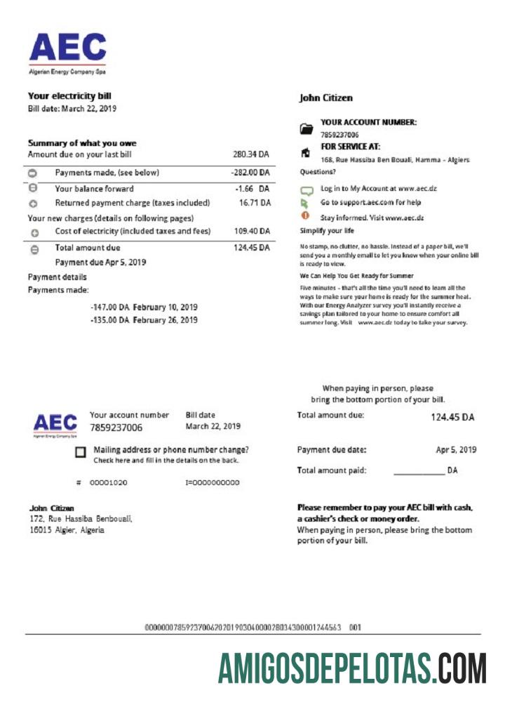 Argélia AEC Empresa Argelina de Energia exemplo real